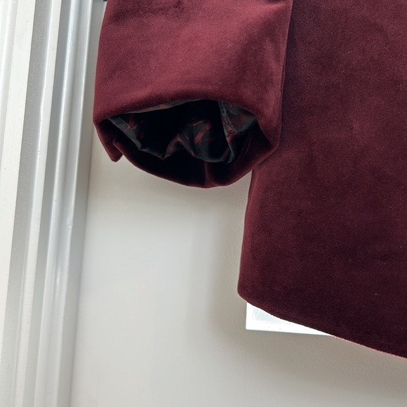 Linea Uomo Size 44 Burgundy Smoking Jacket - Picture 4 of 7